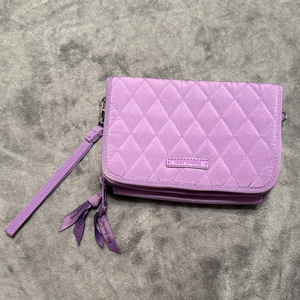 Vera Bradley Lavender Quilted Wristlet